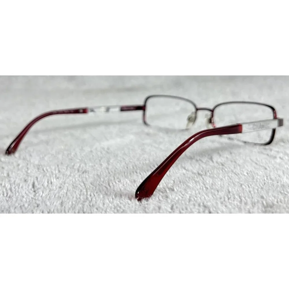 Chanel 2153 c.415 Marble Red Eyeglasses Collection Miroir Frames 53-16-135 Italy
